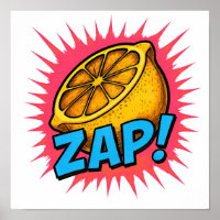 High Contrast Flat Color Graphic: Zealous Zapping
