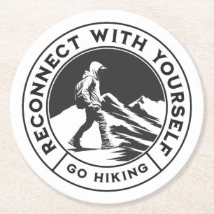 High Contrast Hiking Image on Coaster