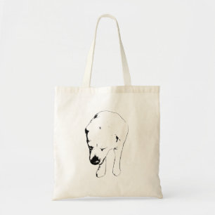 High-Contrast Lab with Merry Attitude Tote Bag