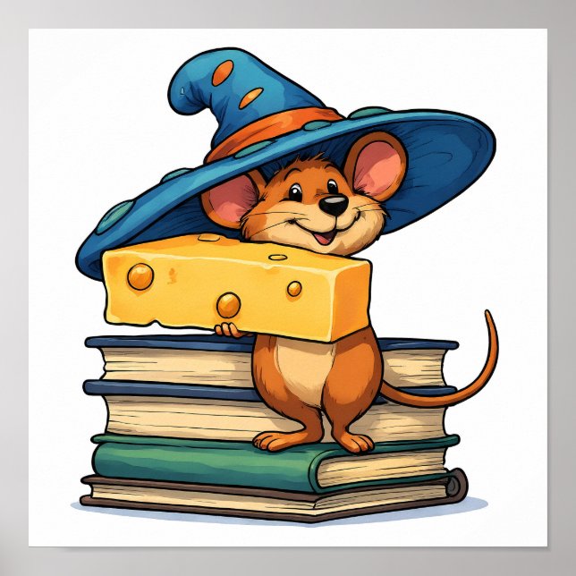 High-Contrast Pop Art: Mirthful Mouse Poster (Front)