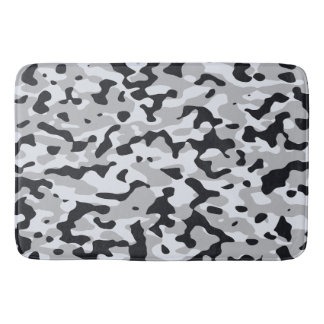 High contrast urban camouflage bath mat