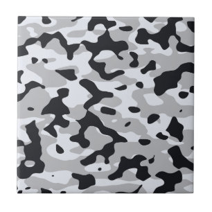 High contrast urban camouflage ceramic tile