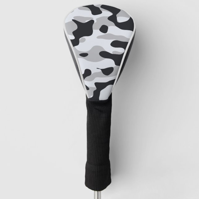 High contrast urban camouflage golf head cover (Front)