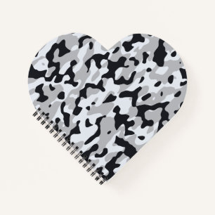 High contrast urban camouflage notebook
