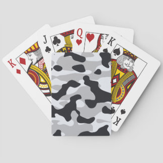 High contrast urban camouflage playing cards