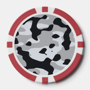 High contrast urban camouflage poker chips