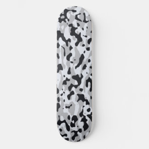 High contrast urban camouflage skateboard
