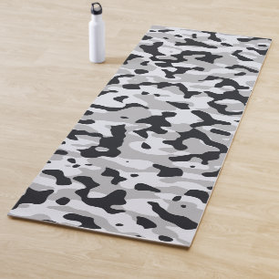 High contrast urban camouflage yoga mat