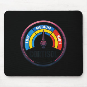 High Cortisol Levels Funny Stress Level Metre Meme Mouse Pad