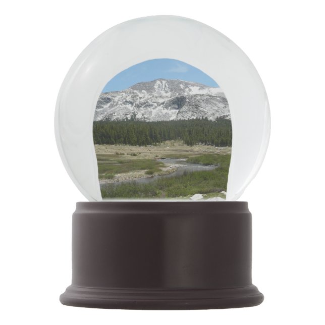 High Country Mountain Stream I Snow Globe (Front)