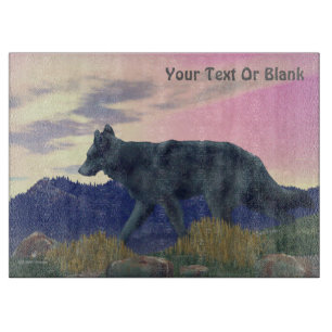 High Country Wolf Cutting Board