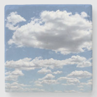 HIGH CUMULUS CLOUDS AND BLUE SKY