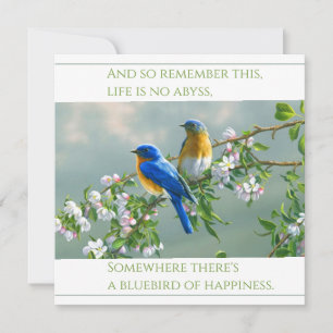 High Definition Print Square Flat Card: BLUEBIRDS 