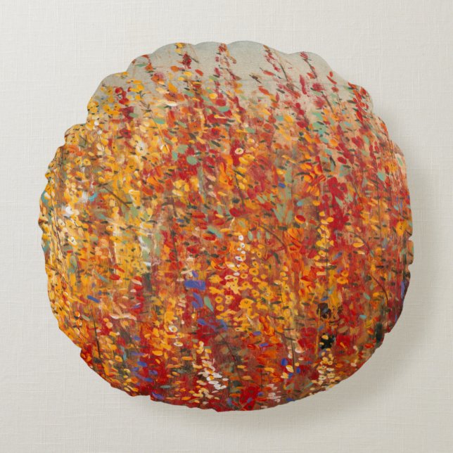 High Desert Blossoms II Round Cushion (Front)