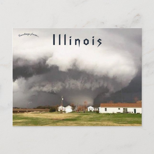 High End EF4 Wedge Tornado Near Rochelle Illinois Postcard (Front)