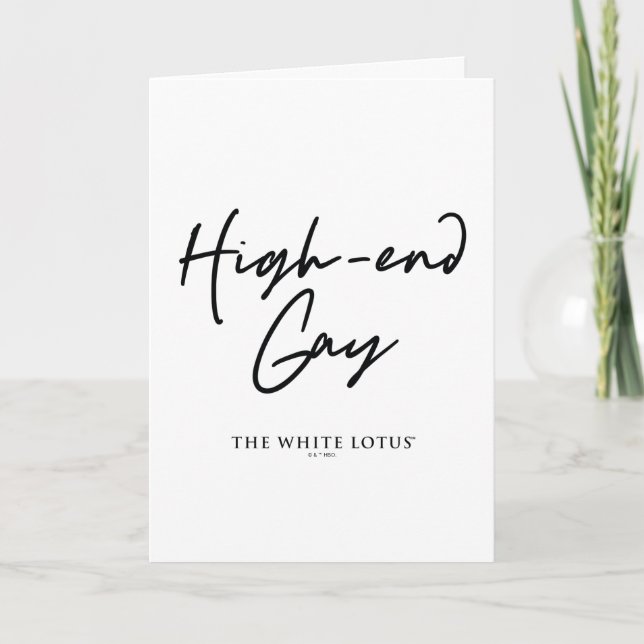 High-End Gay - The White Lotus Card (Front)