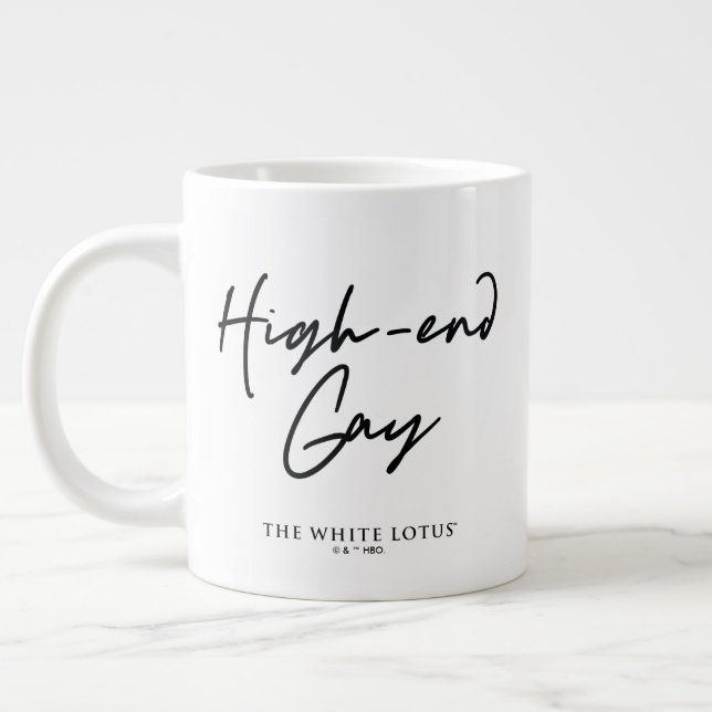 High-End Gay - The White Lotus Large Coffee Mug (Left)