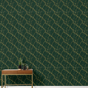 High End Textured Gold Accent Marble Wallpaper