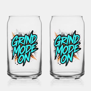 High Energy "Grind Mode On" Hustle Can Glass
