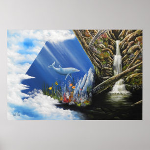 High Energy Print of Oil Painting