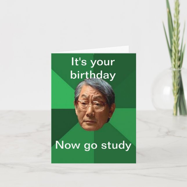 High Expectations Asian Father - customisable Card (Front)