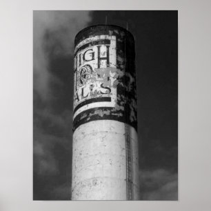 High Falls B&W Photograph Rochester NY Poster