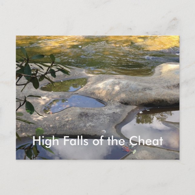 High Falls Cheat River Butterfly Rock Postcards (Front)
