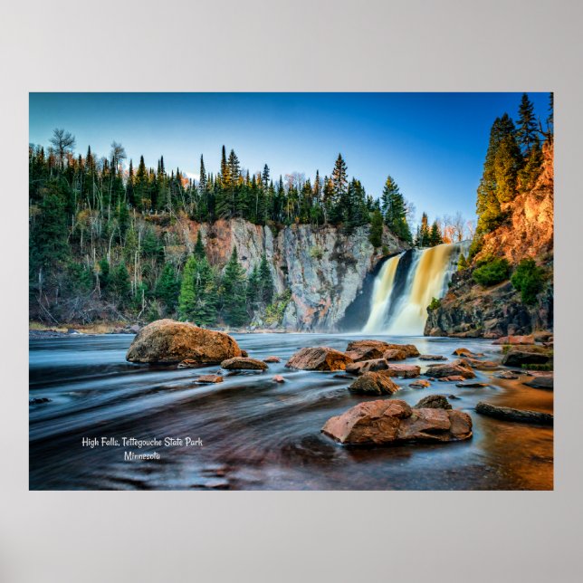 High Falls, Tettegouche Park, Minnesota Poster (Front)