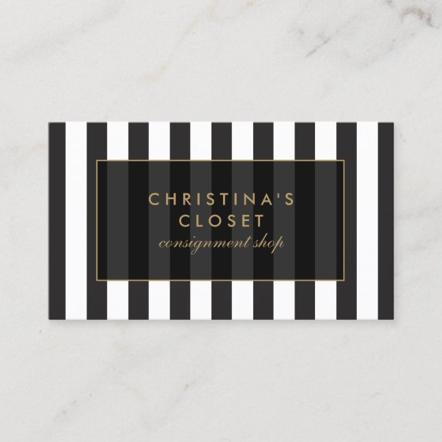 High Fashion Consignment, Boutique Business Card (Front)