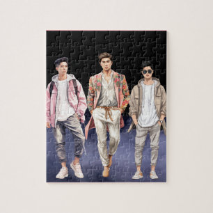 High Fashion Korean Teen Boys Jigsaw Puzzle