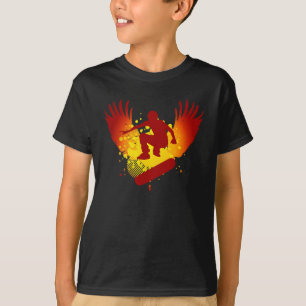 high-fi skateboarding. sunset fade. T-Shirt