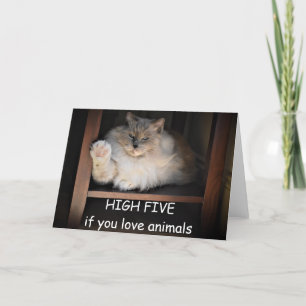 HIGH FIVE if you love animals, card