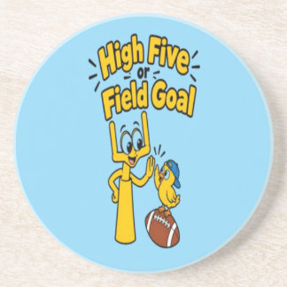 High Five or Field Goal Cartoon Kids Apparel Coaster