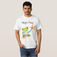 High Five Orange and Blue Funny Frog Shirt