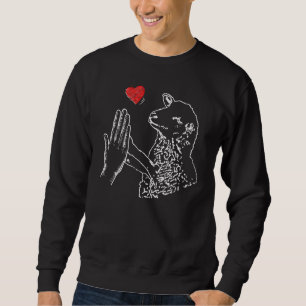 High Five Sheep Human Hand High Fiving Sheep Anima Sweatshirt