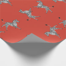 High Five Zebras in Red