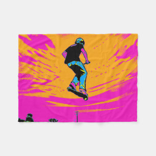 High Flier Scooter Rider - Stunt Scooter Fleece Blanket