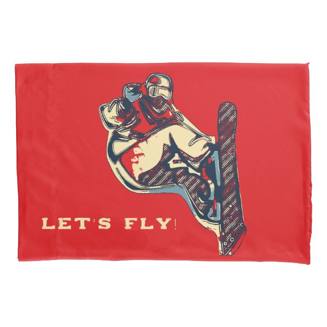 High Flyer! - Snowboarding Fool Pillowcase (Front)