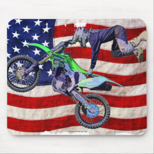 High Flying Freestyle Motocross Rider Mouse Pad