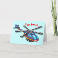 High Flying Helicopter Happy  Birthday
