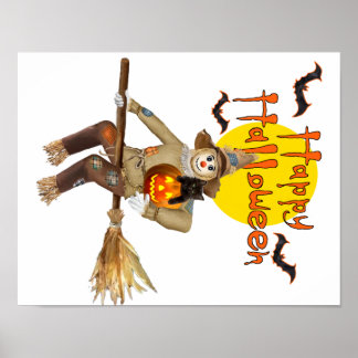 High Flying Scarecrow Poster