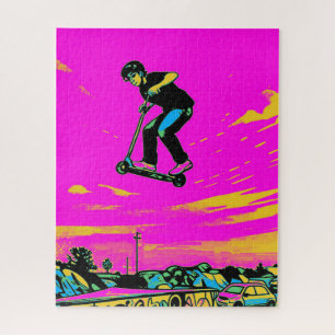High Flying Stunt - Scooter Rider Jigsaw Puzzle