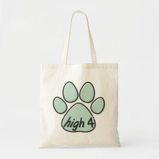 high four 4 dog  tote bag