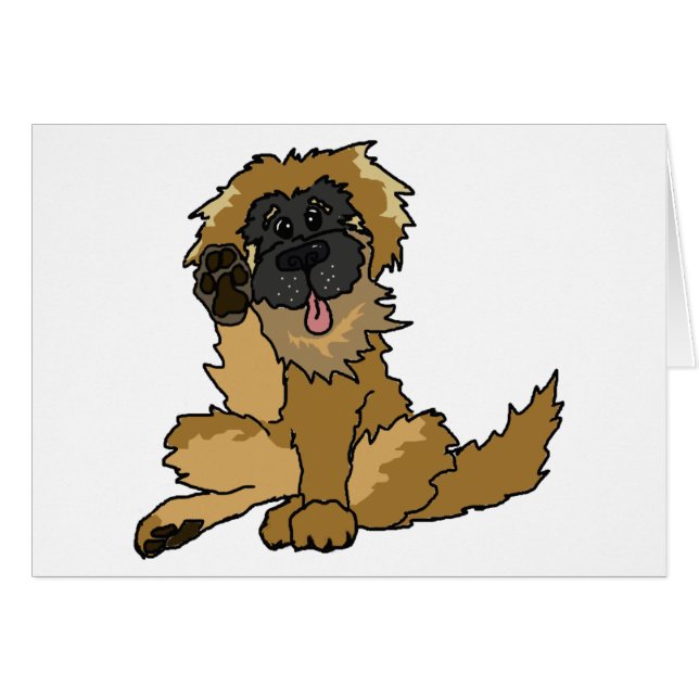 High Four! Leonberger card (Front Horizontal)