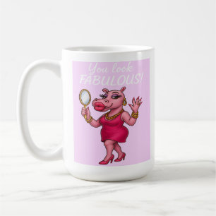High Glam Hippo – Mirror Mirror Fabulous Coffee Mug