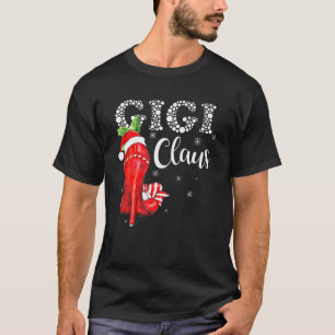 High Heel Gigi Santa Claus Christmas Pajama Xmas T-Shirt