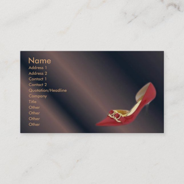 High Heel Profile Card (Front)