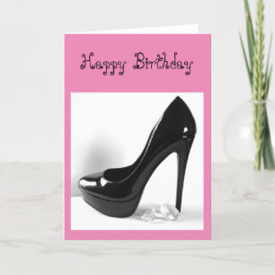 High heel shoe card