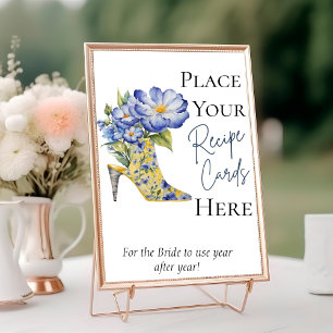 High-Heel Shoe Place Your Recipe Card Here Sign
