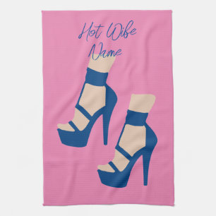 High Heel Shoe Thunder_Cove Tea Towel